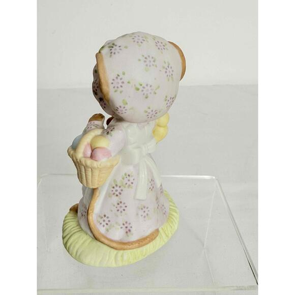 Enesco Vintage Country Calico Mice Figurine With Umbrella Porcelain - Picture 4 of 7